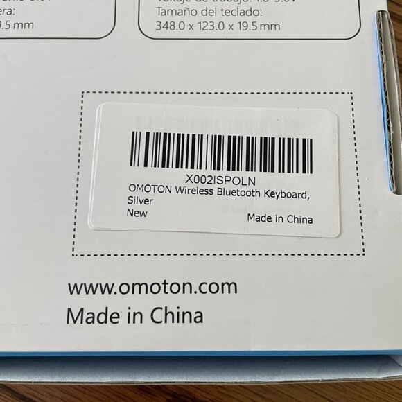 OMOTON Keyboard with Numeric, Ultra Slim Wireless Bluetooth Keyboard - Picture 11 of 11